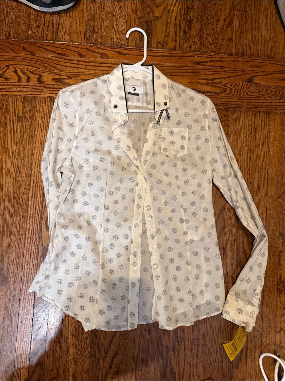 Black and White Polka Dot Blouse NWT